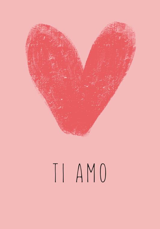 Ti amo - Cuore rosa (Grado di valore)