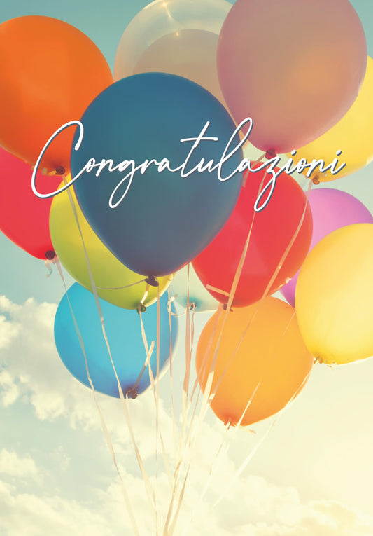 Congratulazioni - Palloncini colorati (Grado di valore)