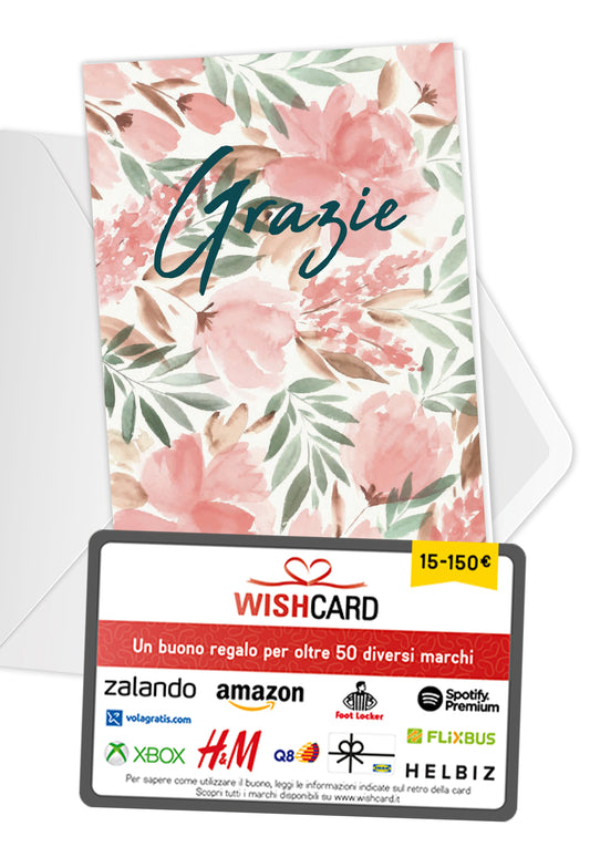 Grazie - Fiore ad acquerello (Grado di valore)
