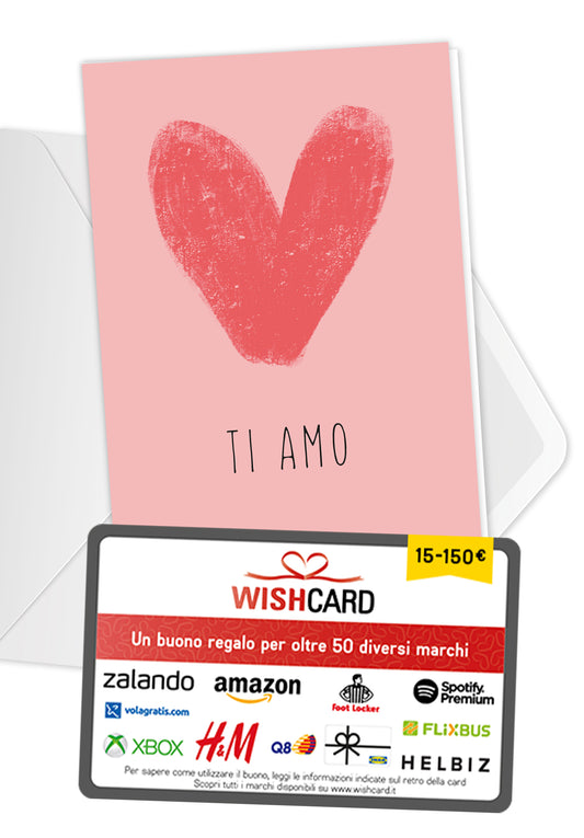 Ti amo - Cuore rosa (Grado di valore)