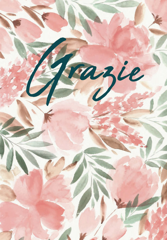 Grazie - Fiore ad acquerello (Grado di valore)